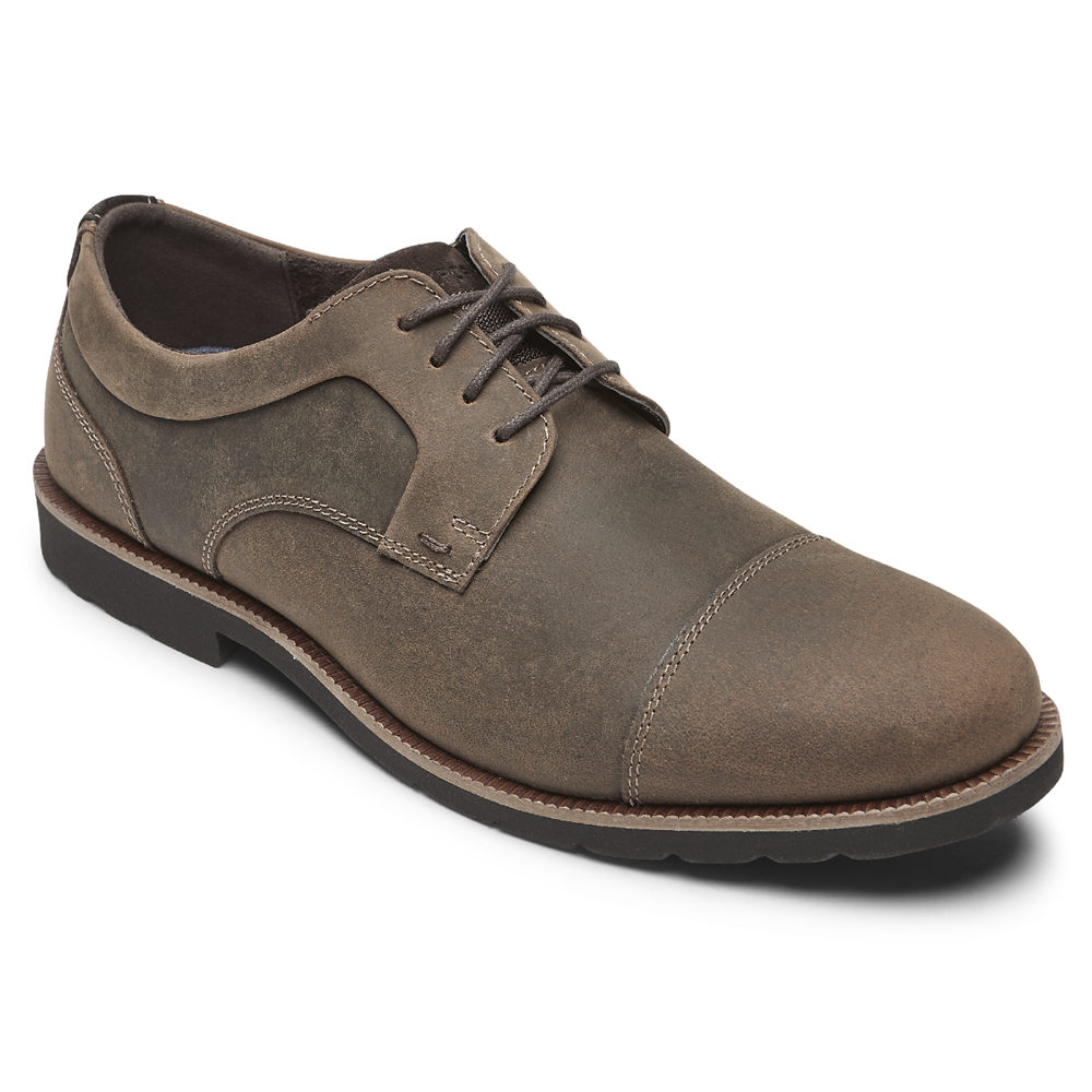 Rockport Oxfords For Mens Dark Brown - Sharp & Ready 2 Cap Toe - PX3928610